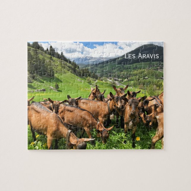 Goats of Les Aravis, French Alps Jigsaw Puzzle (Horizontal)