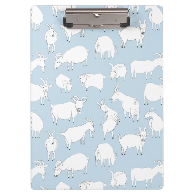 Goats playing - baby blue clipboard (Front)