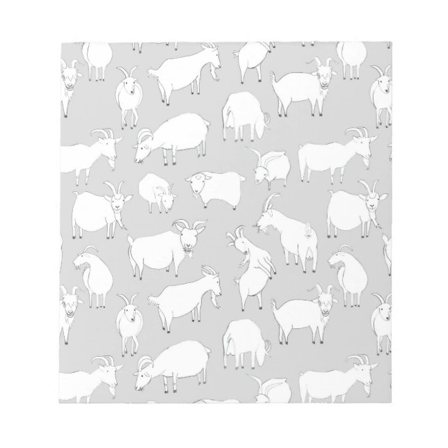 Goats playing - Gray Notepad (Front)