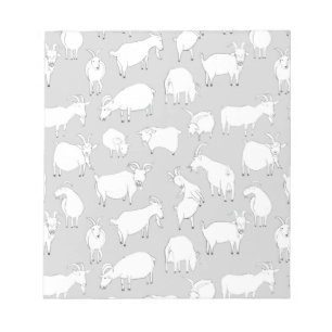 Goats playing - Grey Notepad