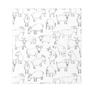 Goats Playing – Transparent Notepad
