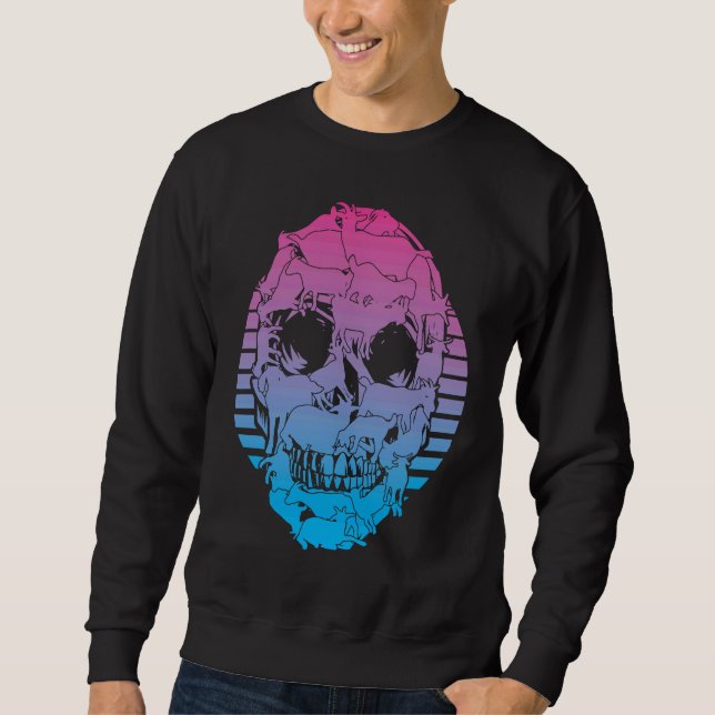 goats Vaporwave Aesthetic Sweatshirt (Front)