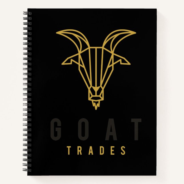 GoatTrades Trading Log Notebook (Front)