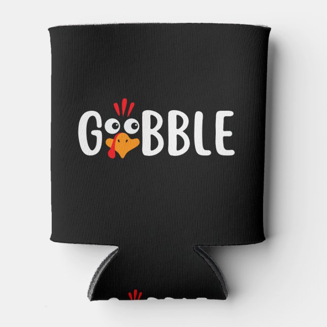 Gobble Can Cooler Thanksgiving (Front)