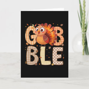 Gobble Coquette Turkey Happy Thanksgiving Day Men Card