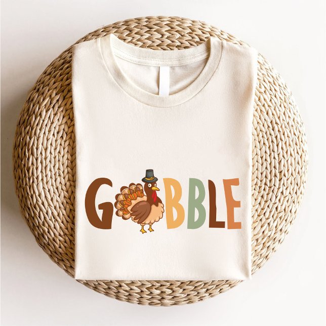 Gobble Cute Turkey Autumn Thanksgiving T-Shirt (Gobble Cute Turkey Autumn Thanksgiving T-Shirt)