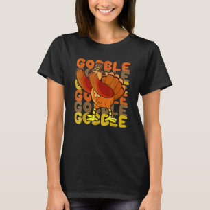 Gobble Dabbing Turkey Autumn  Thanksgiving 2022 Pi T-Shirt