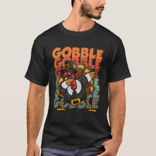 Gobble Dabbing Turkey Fall Autumn  Thanksgiving Co T-Shirt