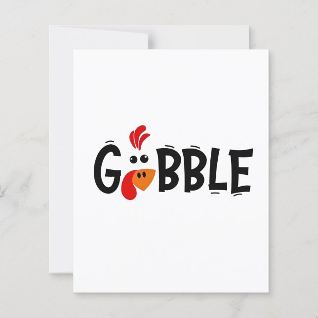 Gobble Funny Thanksgiving Turkey Feast  (Front)
