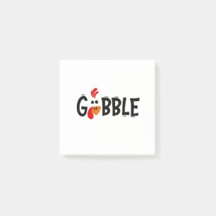 Gobble Funny Thanksgiving Turkey Feast  Post-it Notes