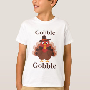 Gobble Gobble Cute Turkey Thanksgiving T-Shirt