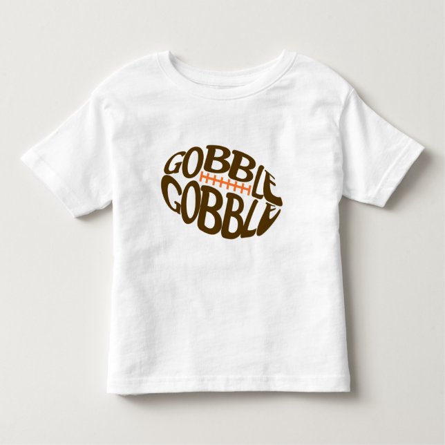 Gobble Gobble Football Thanksgiving Shirt (Front)