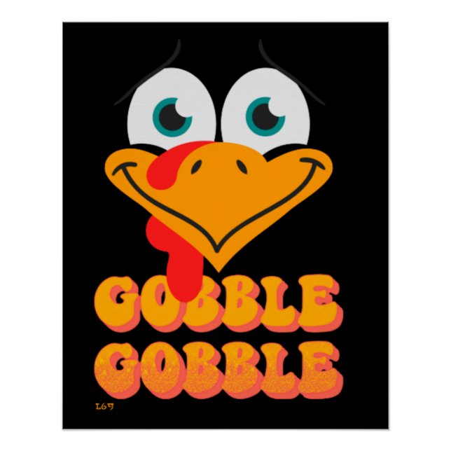 GOBBLE GOBBLE funny thanksgiving Poster (Front)