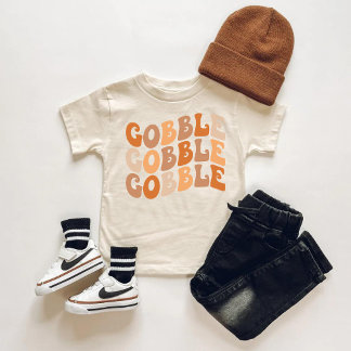 	Gobble Gobble Gobble Toddler T-Shirt – Cute Thank