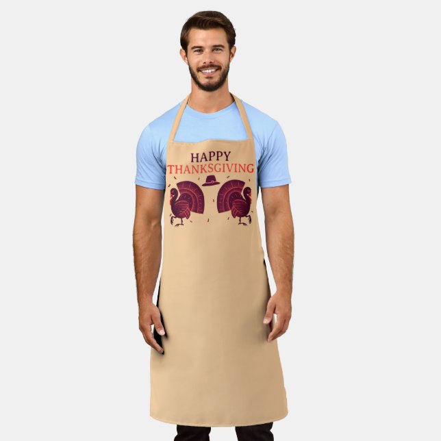 Gobble Gobble Thanksgiving Apron (Worn)