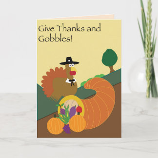 Gobble Gobble Thanksgiving Holiday Card