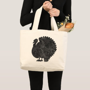 Gobble Gobble Till You Wobble Funny Thanksgiving Large Tote Bag