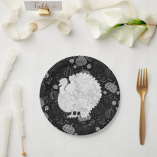 Gobble Gobble Till You Wobble Funny Thanksgiving Paper Plate