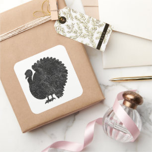 Gobble Gobble Till You Wobble Funny Thanksgiving Square Sticker
