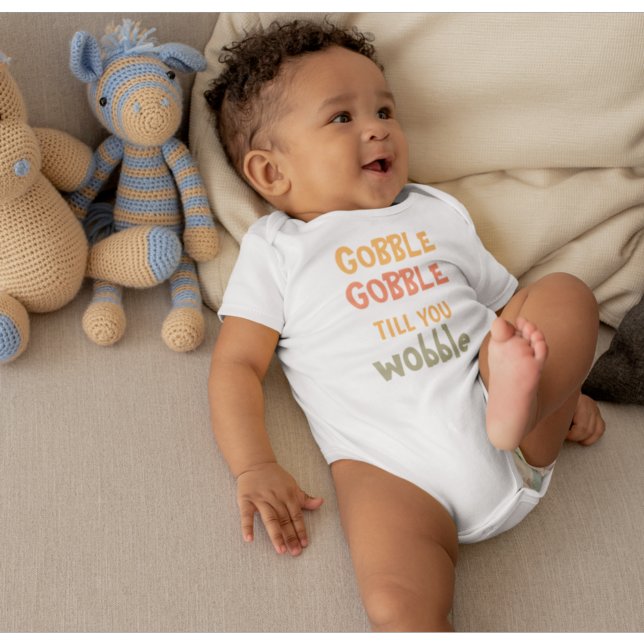 Gobble Gobble Till You Wobble | Thanksgiving  Baby Bodysuit (Creator Uploaded)