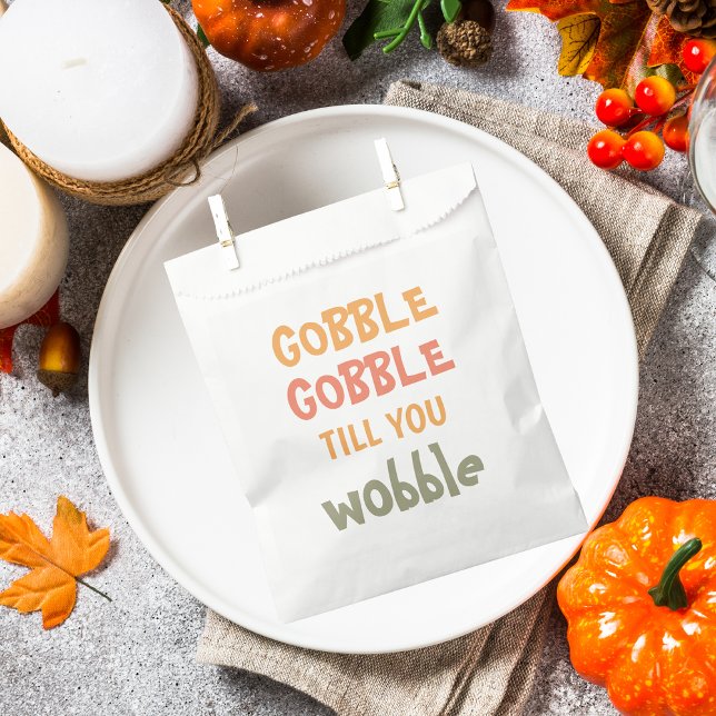 Gobble Gobble Till You Wobble | Thanksgiving Favour Bags (Creator Uploaded)