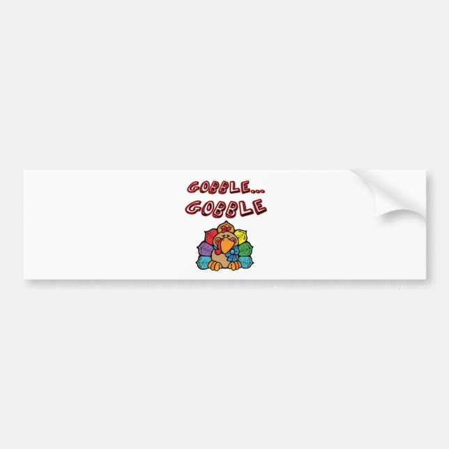 GOBBLE GOBBLE TURKEY BUMPER STICKER (Front)