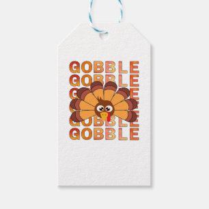 Gobble gobble turkey t-shirt, fall, autumn tee Ess Gift Tags