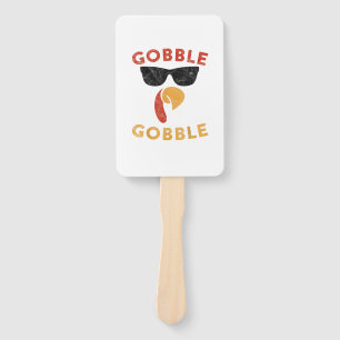 Gobble Gobble Turkey Thanksgiving Day Gifts Vintag Hand Fan
