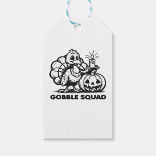 Gobble Squad Funny Thanksgiving Turkey Design Fa Gift Tags
