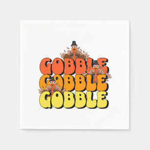 Gobble Thanksgiving Turkey Napkin