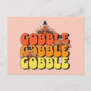 Gobble Thanksgiving Turkey Postcard