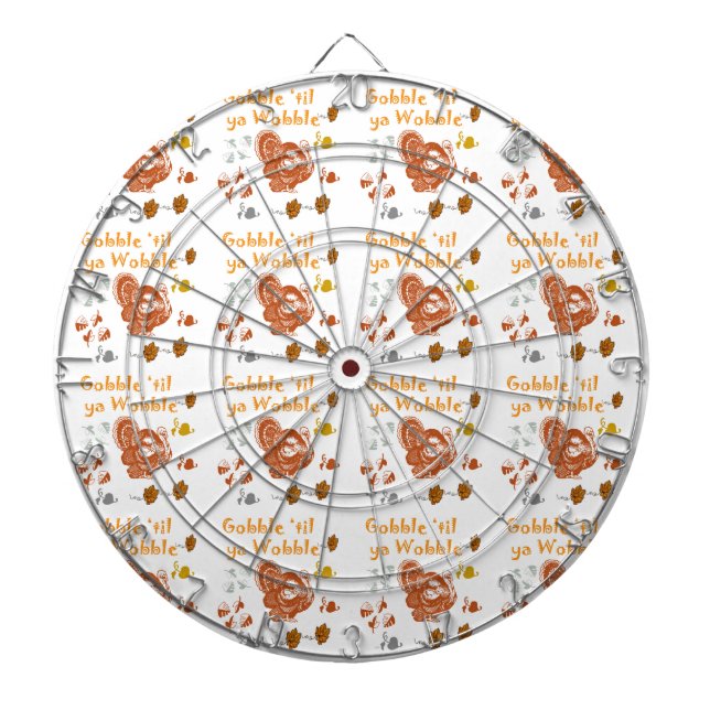 Gobble til ya wobble pattern1 dartboard (Front)