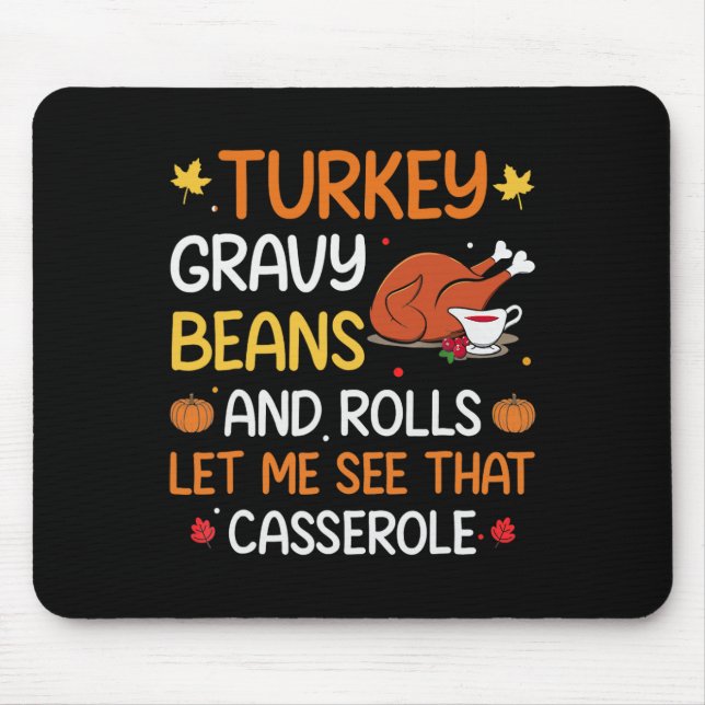 Gobble Til You Wobble Turkey Pilgrim Boys Men Than Mouse Pad (Front)