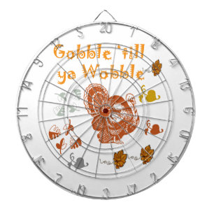 GOBBLE TILL YA WOBBLE PATTERN 2 DARTBOARD