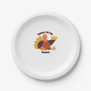 Gobble Till You Wobble Oversized T-Shirt.png Paper Plate