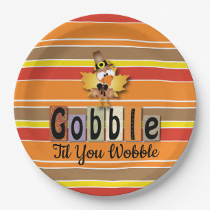 Gobble Turkey Paper Plate