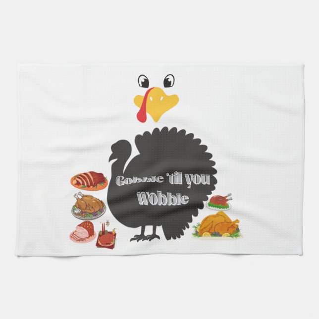 Gobble & Wobble Tea Towel (Horizontal)