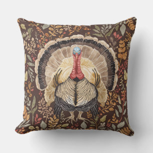 Gobbling Good Times Turkey ,Thanksgiving Pattern Cushion
