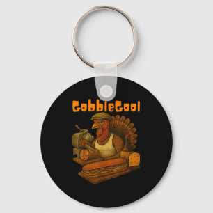Gobbol Turkey Day Thanksgiving Funny Gobble Thankf Key Ring
