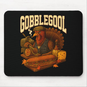 Gobbol Turkey Gobble Gool Thanksgiving Retro  Mouse Pad
