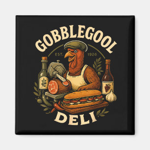 Gobbol Turkey Thanksgiving Italian Turkey Chef  Magnet