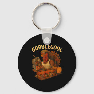 Gobbol Turkey Thanksgiving  Key Ring