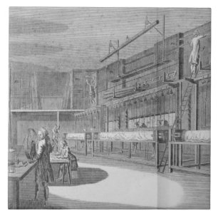 Gobelin workshops, from the 'Encyclopaedia' by Tile