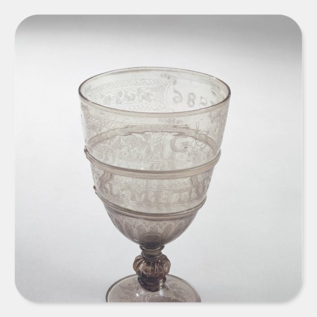 Goblet by Jacopo Verzelini, 1586 Square Sticker (Front)