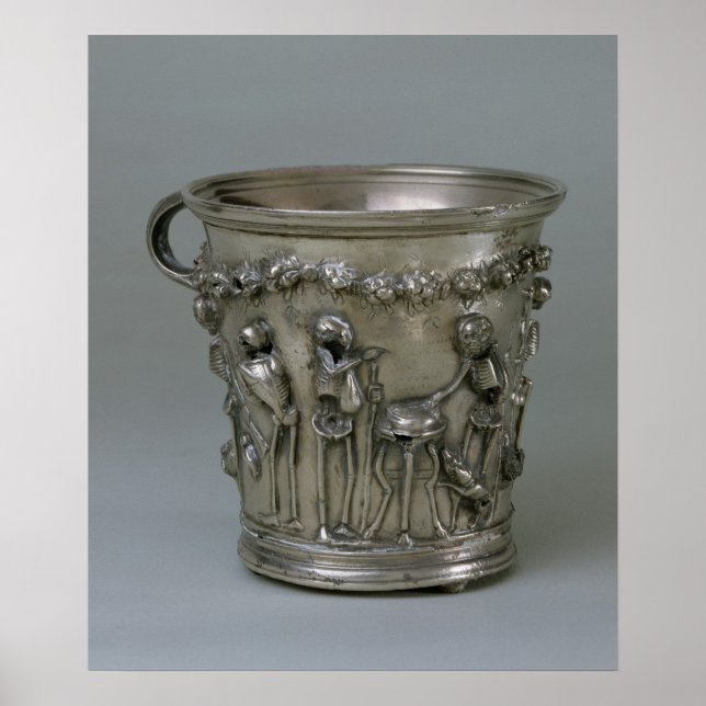 Goblet embossed with skeletons poster (Front)