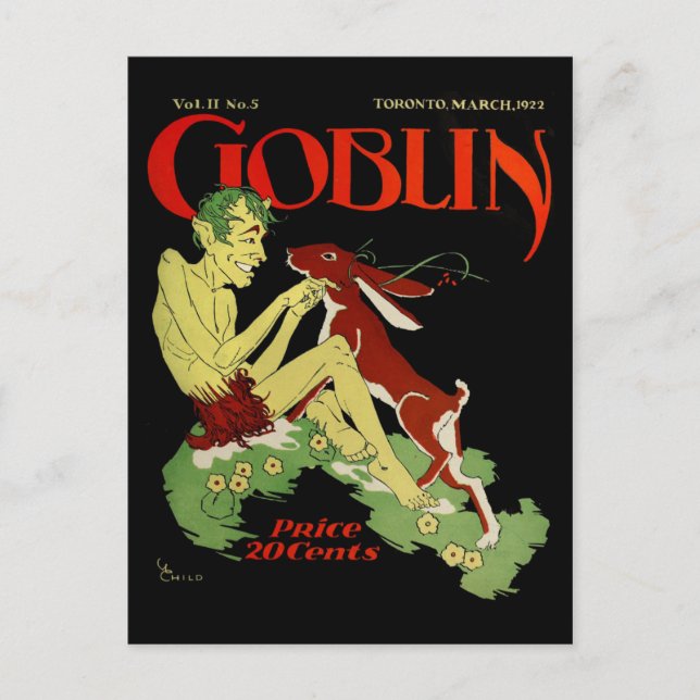 Goblin and Rabbit Postcard (Front)