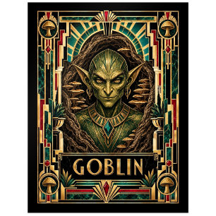 Goblin, Art Deco Mythical Postcard
