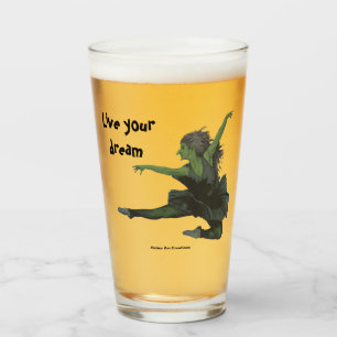 Goblin Girl Ballet Dancing Fantasy Drinking Glass