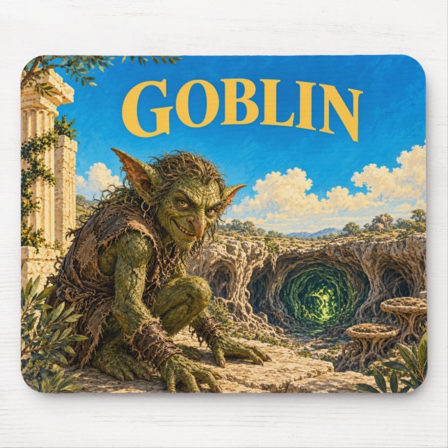 Goblin, Gothic Fantasy Monster Mouse Pad (Front)