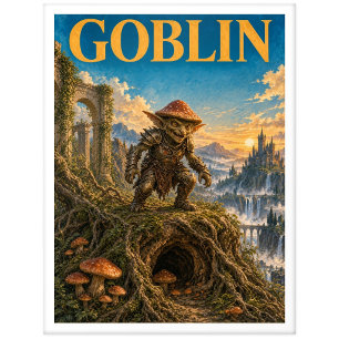 Goblin, Gothic Fantasy Monster Mouse Pad. The Gob Postcard